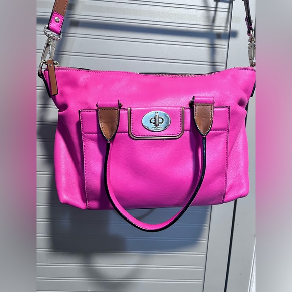 kate spade Handbags - Kate Spade RARE Janie Hampton BAJA ROSE Leather Kiss Turn Satchel NWOT MSRP:$498
